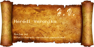 Herédi Veronika névjegykártya